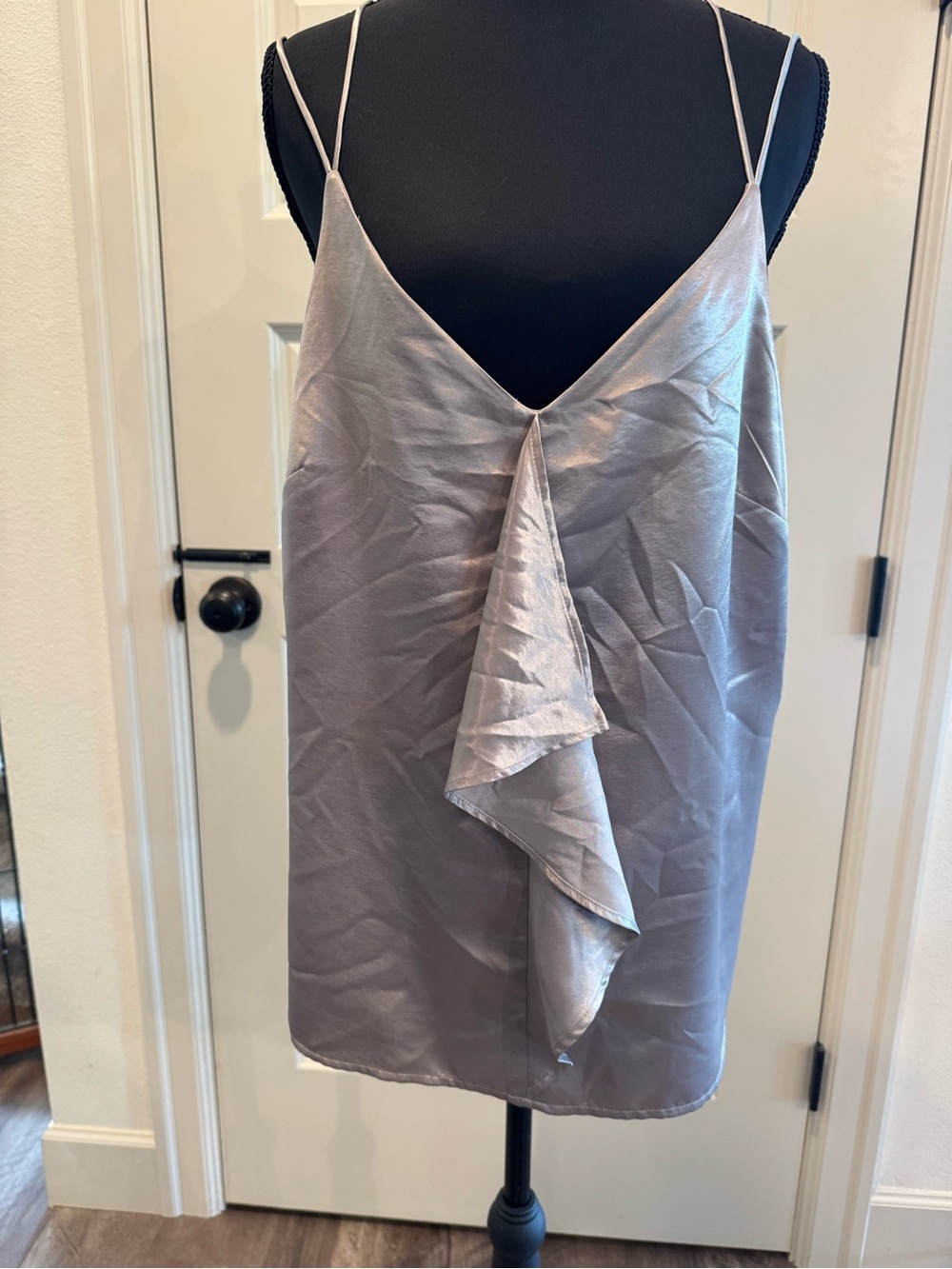Banana Republic Heritage Collection Satin Slip Tank in Light Gray